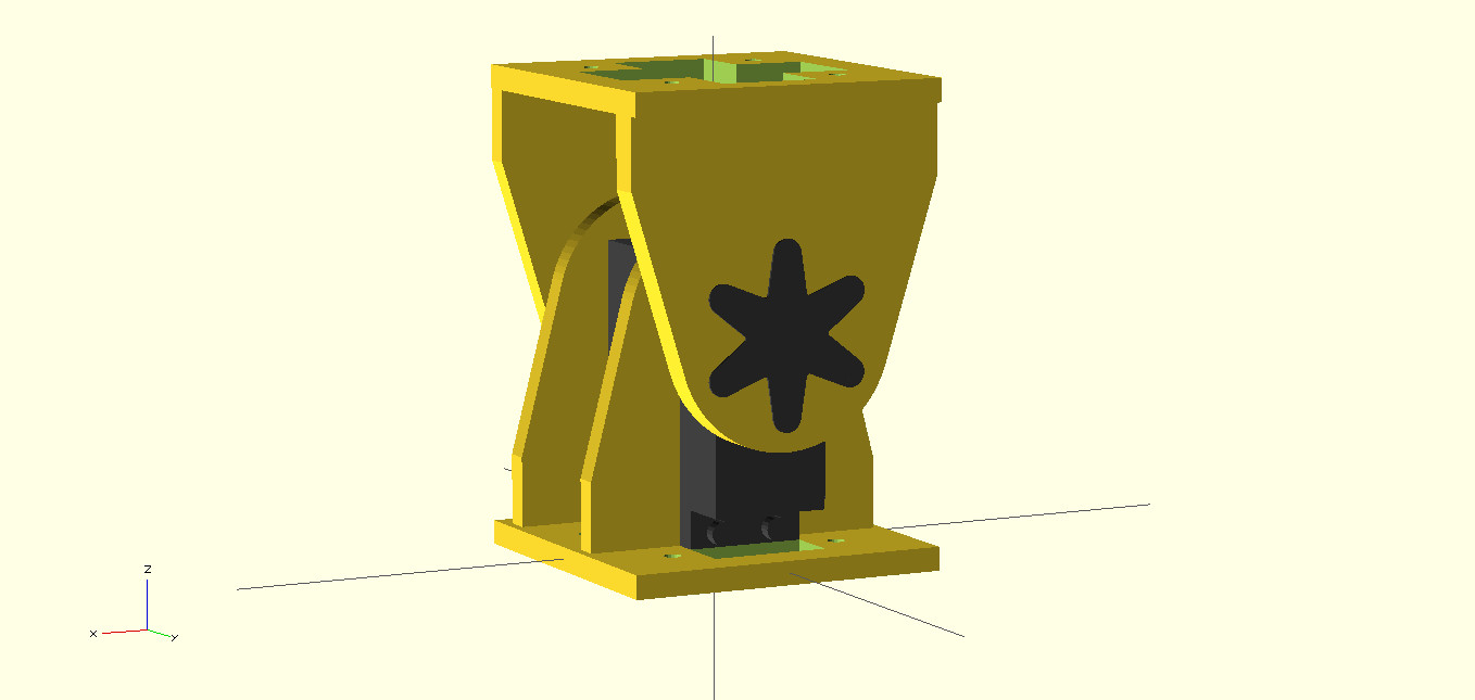 OpenSCAD render of the design